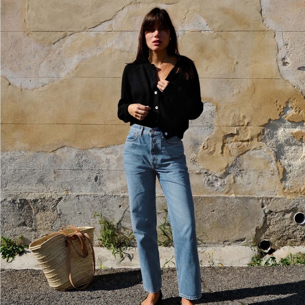 Doen Diana Crop Jean in Marillet Wash, size 26.